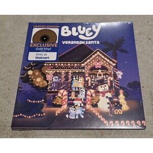BLUEY Verandah Santa Walmart EXCLUSIVE Gold Vinyl 7" EP I Don’t Have a Chimney